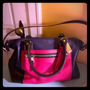 Rare Coach color block medium sized shoulder bag
